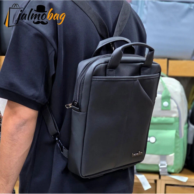 کیف اداری و لپتاپی 3 کاره اسپرت پارچه اسکین مناسب لپتاپ 14.1 اینچ مردانه و زنانه