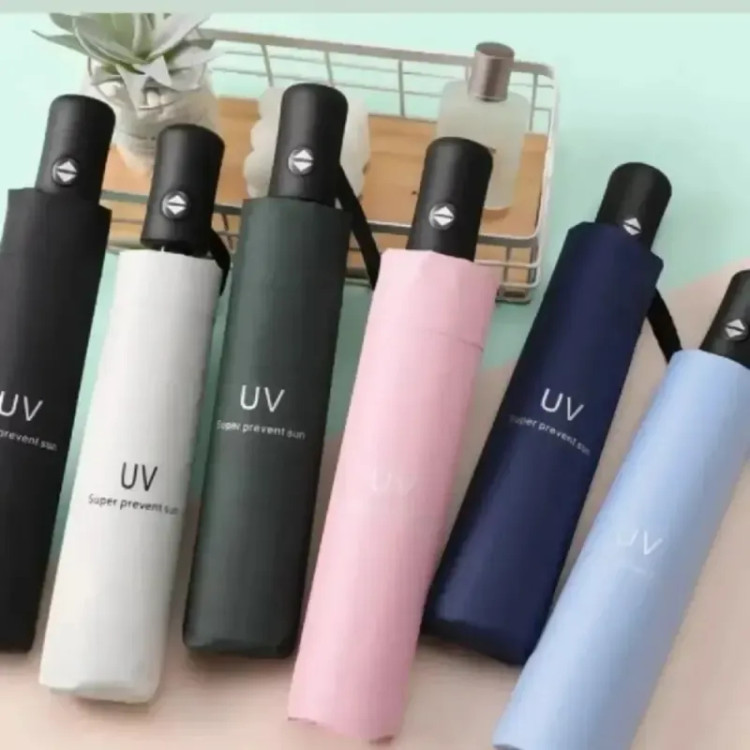 چتر تاشو اتوماتیک مردانه و زنانه مدل UV ضد باد با کاور