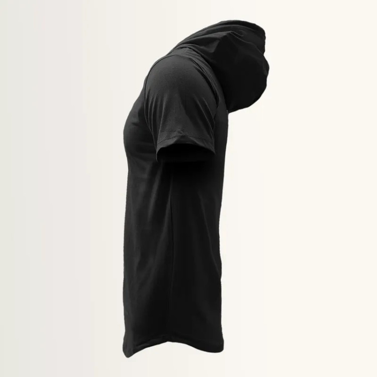 ست تی شرت و شلوار مردانه پنبه یکرو و نخ کلاهدار دو تکه