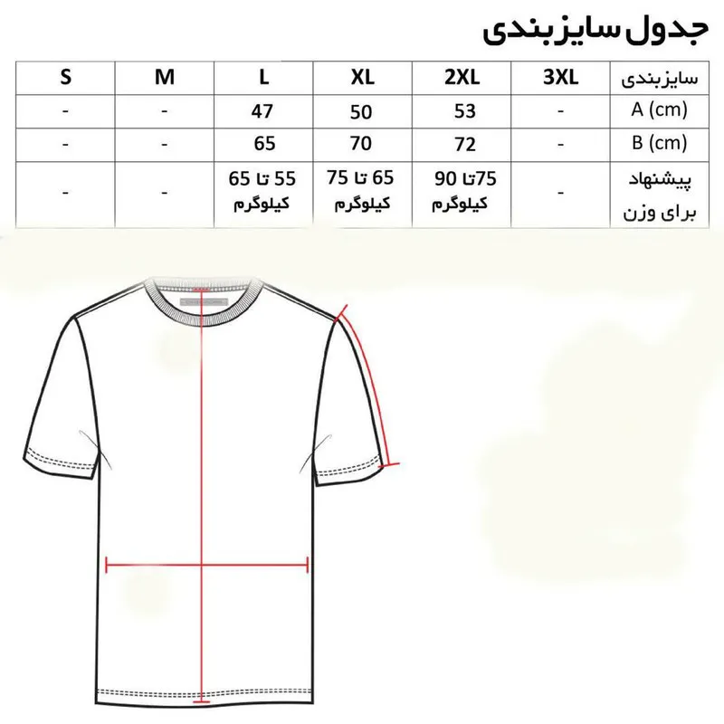 تی شرت آستین کوتاه یقه گرد مردانه کلاسیک ساده پلی استر